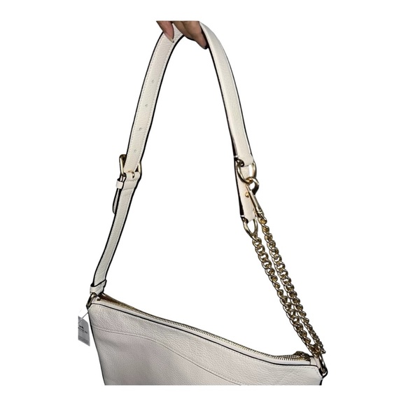 NWT COACH Paxton Duffle Bag Crossbody Chalk Logo Purse Chalk White Gold F72692 - Picture 4 of 5